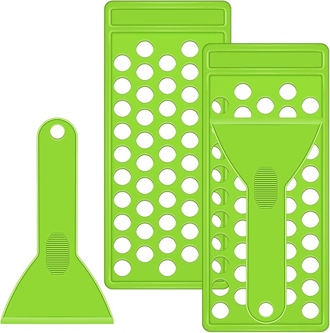 Maitys 2 Sets Lip Balm Tray and Spatula Portable Lip Filling Tray and Spatula Set Lip Tube Holder Lip Tubes Lip Balm Containers Lip Gloss Making Kit(Green)