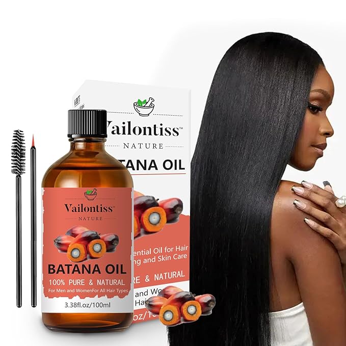 Batana Oil, Batana Oil for Hair Growth, Strengthens Hair, Massages Skin, Suitable for All Hair Types and Skin Types (Batana Oil, 3.4 Fl Oz)