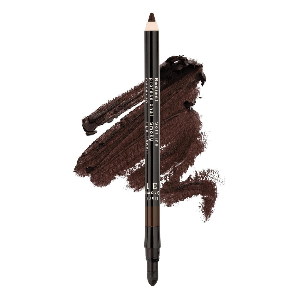 Radiant Professional Waterproof Eyeliner Pencil - Eyeliner Waterproof Smudge Proof for Woman - Long Lasting Under Eye Pencil for Smoky Eye - Soft Waterline Eye liner Smudger Tool, Dark Brown (31)