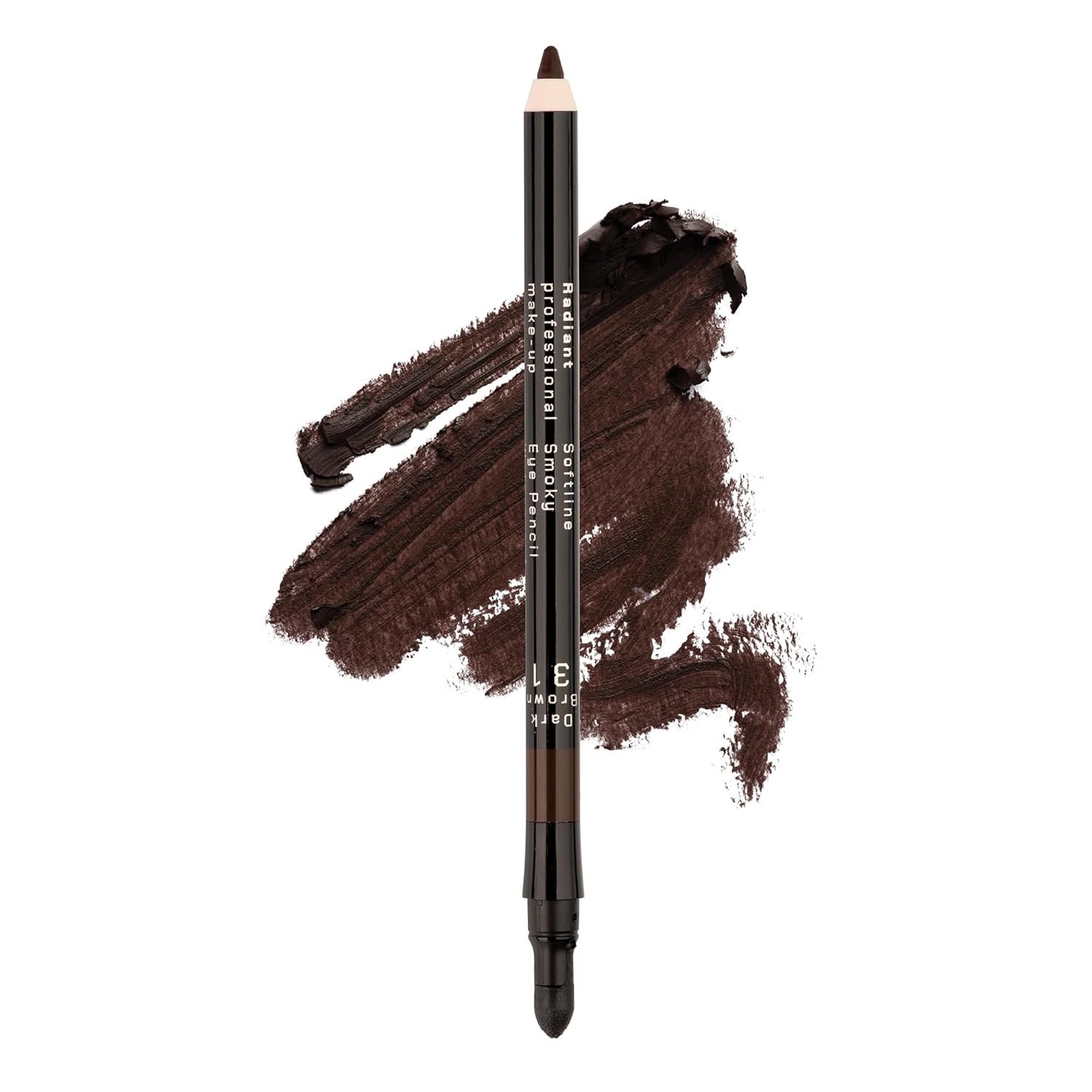 Radiant Professional Waterproof Eyeliner Pencil - Eyeliner Waterproof Smudge Proof for Woman - Long Lasting Under Eye Pencil for Smoky Eye - Soft Waterline Eye liner Smudger Tool, Dark Brown (31)