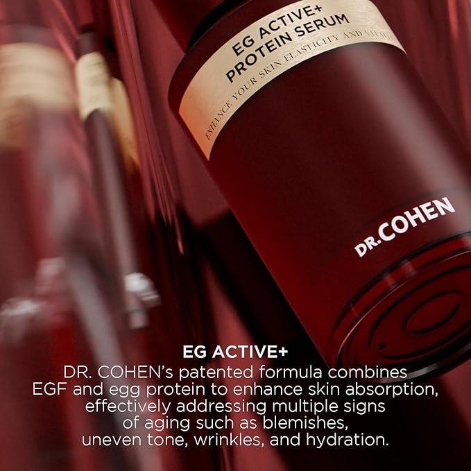 EG ACTIVE Serum Nano EGF & Egg Protein Infused Hydrating, Smoothing Facial Serum 1.01 fl oz Made in Korea