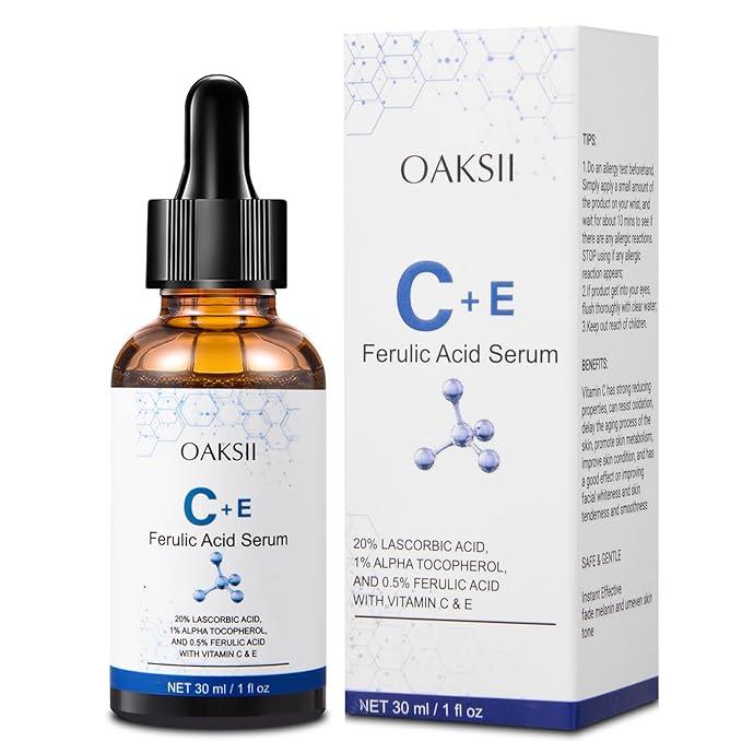 Vitamin C Face Serum, Vitamin CE Serum with Ferulic Acid, Vitamin E and Ferulic Serum Skin Care Vitamin C Serum for Face Anti Aging Face Care 1 Oz