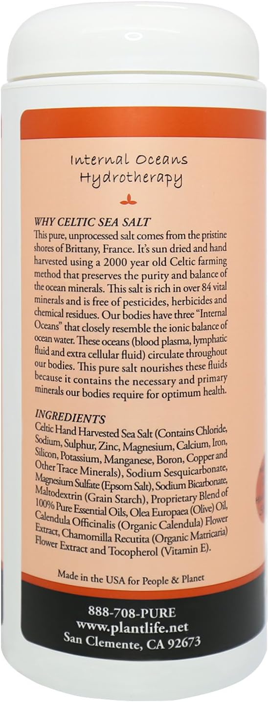 Plantlife Balance Therapy Bath Salts - Straight from The Plant Natural Aromatherapy Bath Salts - Balance, Calm, and Release Tension in The Body - Made in California 16 oz