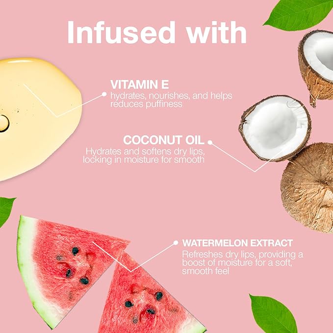 Palladio Lip Scrub Exfoliator Moisturizing Scented Lips Scrubber For Exfoliating & Smoothing Lips, Infused With Watermelon Extract Coconut & Vitamin E, Vegan & Cruelty-free