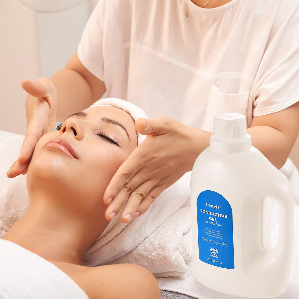 Conductive Gel with Aloe Vera for Face Microcurrent, Deep Hydrating Formula Radio Frequency Gel, Fragrance-Free, Paraben-Free, 75 fl oz