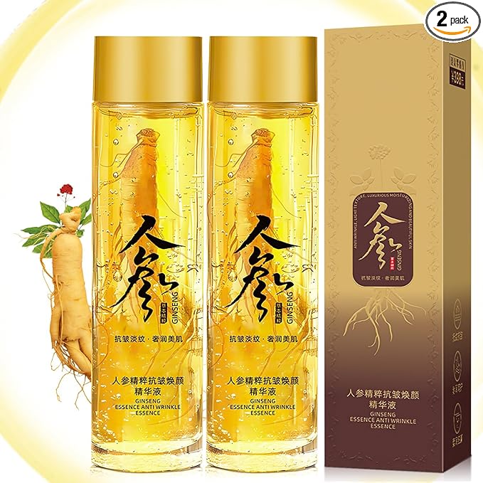 Rednow Ginseng Extract Liquid,Ginseng Anti Wrinkle Serum,Ginseng Peptide Anti Aging Serum,Ginseng Extract Anti-Wrinkle Original Serum Oil,Hydration Ginseng Oil Essence,Ginseng Face Serum(2PCS)
