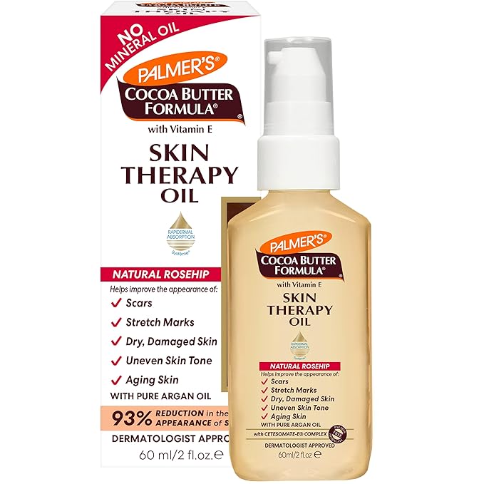Palmer's Cocoa Butter Formula Skin Therapy Moisturizing Body Oil with Vitamin E, Rosehip Fragrance, 2 Ounces