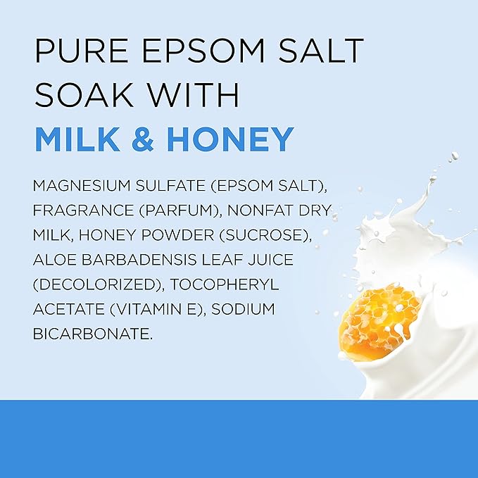 Dr Teal's Epsom Salt Soaking Solution, Soften & Nourish with Milk and Honey, 48 Oz