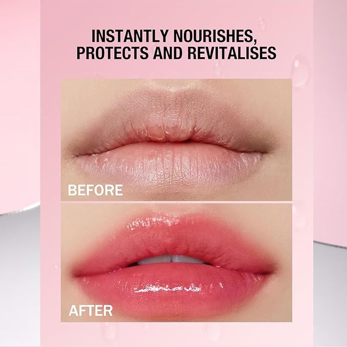 2 in 1 Moisturizing Tinted Lip Gloss Lip Balm Hydrating Glossy Hypoallergenic Natural Women Girls Teens Students Long Lasting Dry Lip Care Coconut # 04