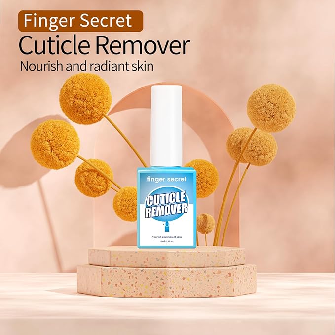 Cuticle Remover Liquid, Professional Nail Care Solution Nail Polish Gel Remover & Cuticle Remover Cream Dead Skin Clipper Nail File Cuticle Pusher
