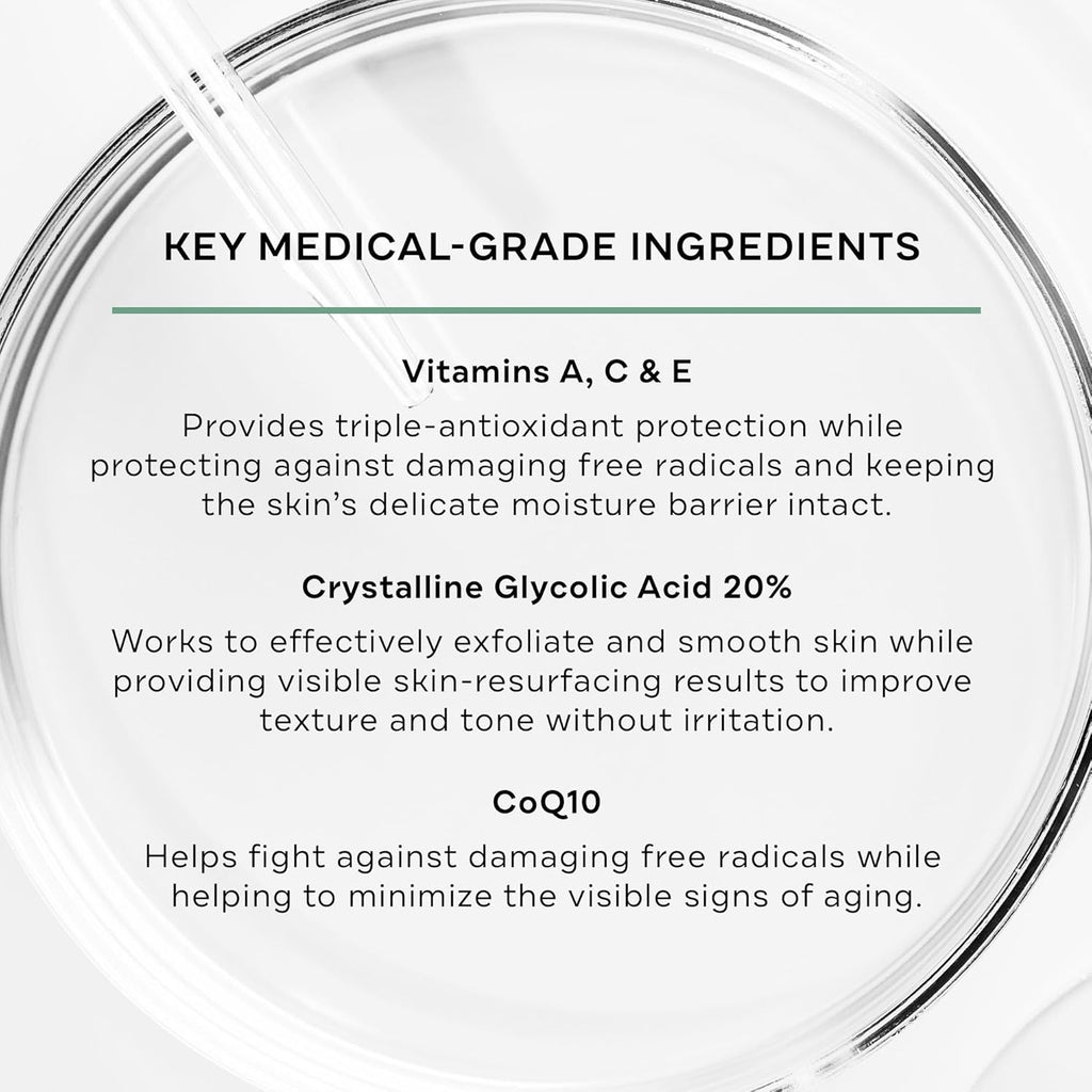 Replenix Glycolic Acid 20% Resurfacing Cream, Hydrating & Lightweight Medical-Grade Exfoliating Face Moisturizer for Skin Discoloration (1.7 oz)