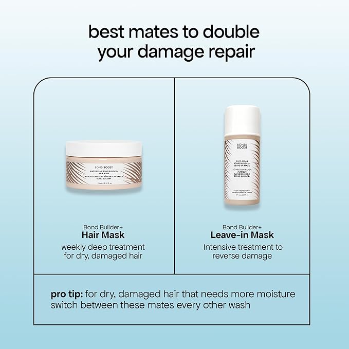BONDIBOOST Rapid Repair Bond Builder + Hair Mask for Damaged Hair [8.45 fl oz], Deep Conditioning Treatment + Restores Strength & Shine
