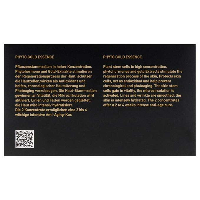 Mila d'Opiz Phyto De Luxe Gold Essence Concentrate - Face Serum for Women and Men - Firming and Anti Aging Serum with Gold and Silk Extracts - 2 pc