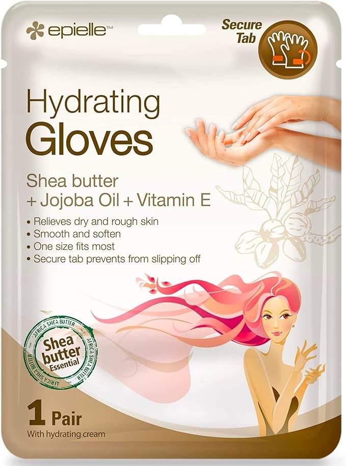 Epielle Hydrating & Moisturizing Gloves & Socks Combo, 12 Pairs Hand and Foot Masks for Dry Hands and Dry, Cracked Heels, Easter Gifts, Mother's Day Gifts, Teacher's Appreciation