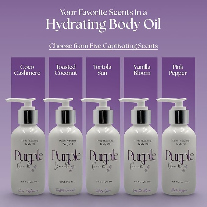 Hydrating Body Oil for Women | Lightweight All-Natural Moisturizing Oil | Fast-Absorbing Moisturizer | Scented Body Oil for Women - Pink Pepper 3 Oz
