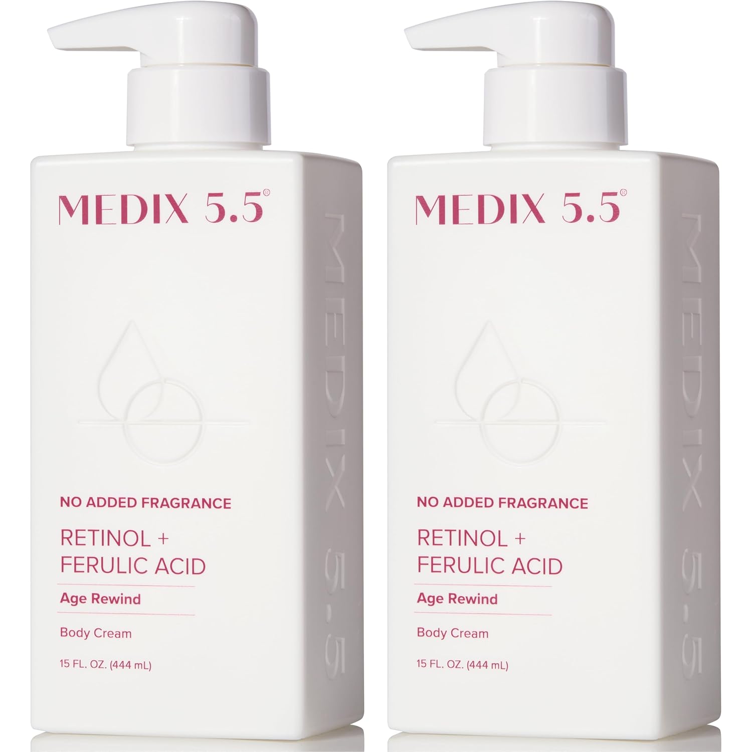 MEDIX Fragrance Free Retinol Body Lotion Crepey Skin Care Treatment | Anti Aging Body Lotion & Face Moisturizer | Firming Retinol Cream For Face Targets Loose Crepe Skin, Wrinkles, & Fine Lines, 2PC