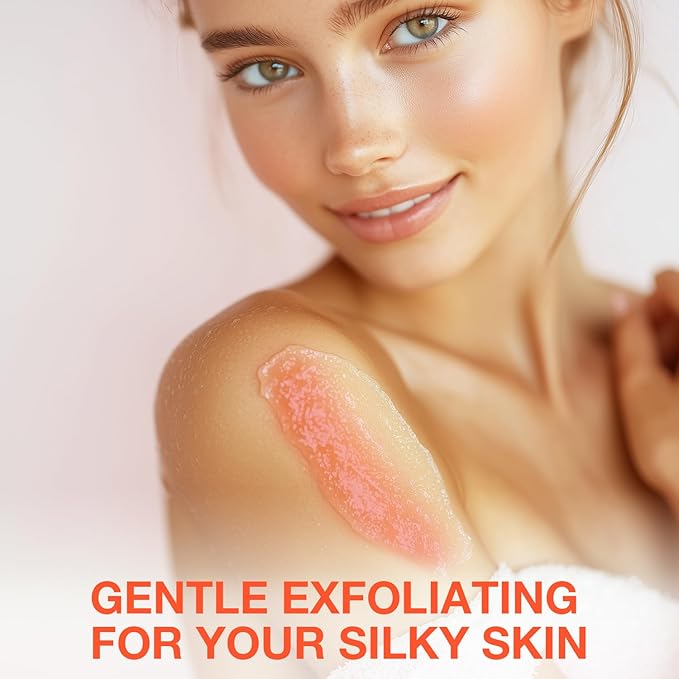 Rose Body Scrub, Sugar Scrub for Body, Exfoliating Body Scrub for Smooth and Moisturized Skin, Natural Gifts for Women, 9.52oz