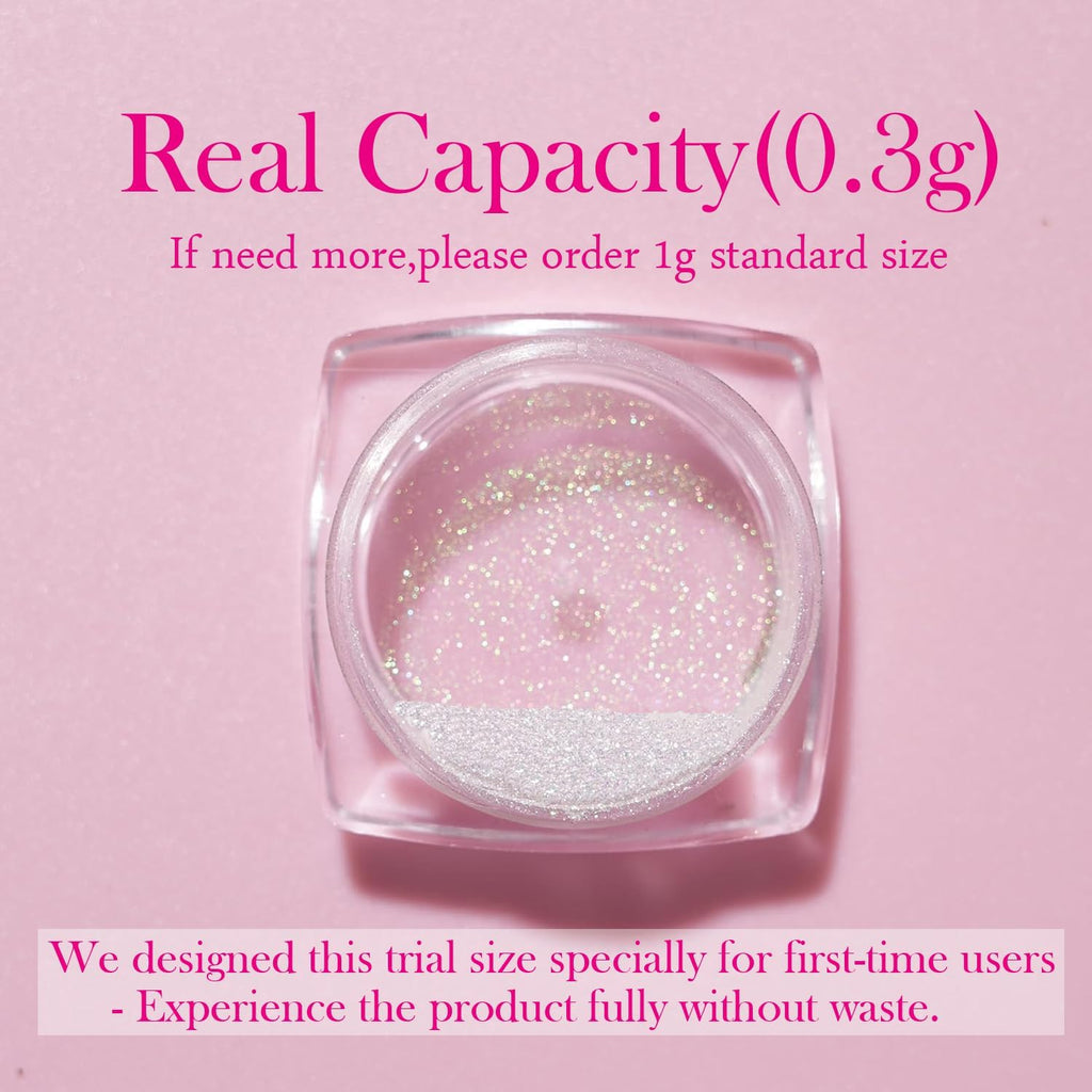 Pretty Diva Moonlight Chrome Nail Powder, Unicorn Mermaid Chrome Powder for Nails, Aurora Nail Powder Iridescent Nail Chrome Powder, Nail Art Glitter Decoration for Home DIY Salon Manicure Pigment