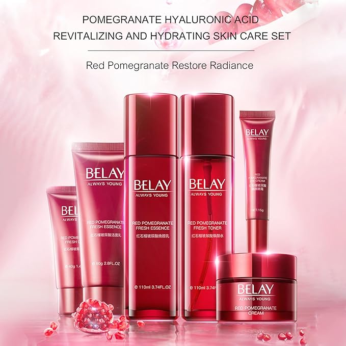 Skincare Sets - 6 Step Daily Routine - Cleanser, Toner, Eye Cream, Lotion & Cream - Full Size Skin Care Kit for Natural, Beautiful Skin Valentine's Day Gift