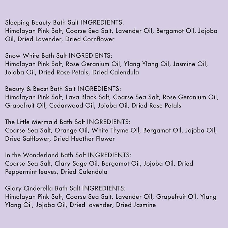 Handmade Bath Salt Gift Set 6 Pack, All Natural, Scented with Essential Oils, Gift for Women