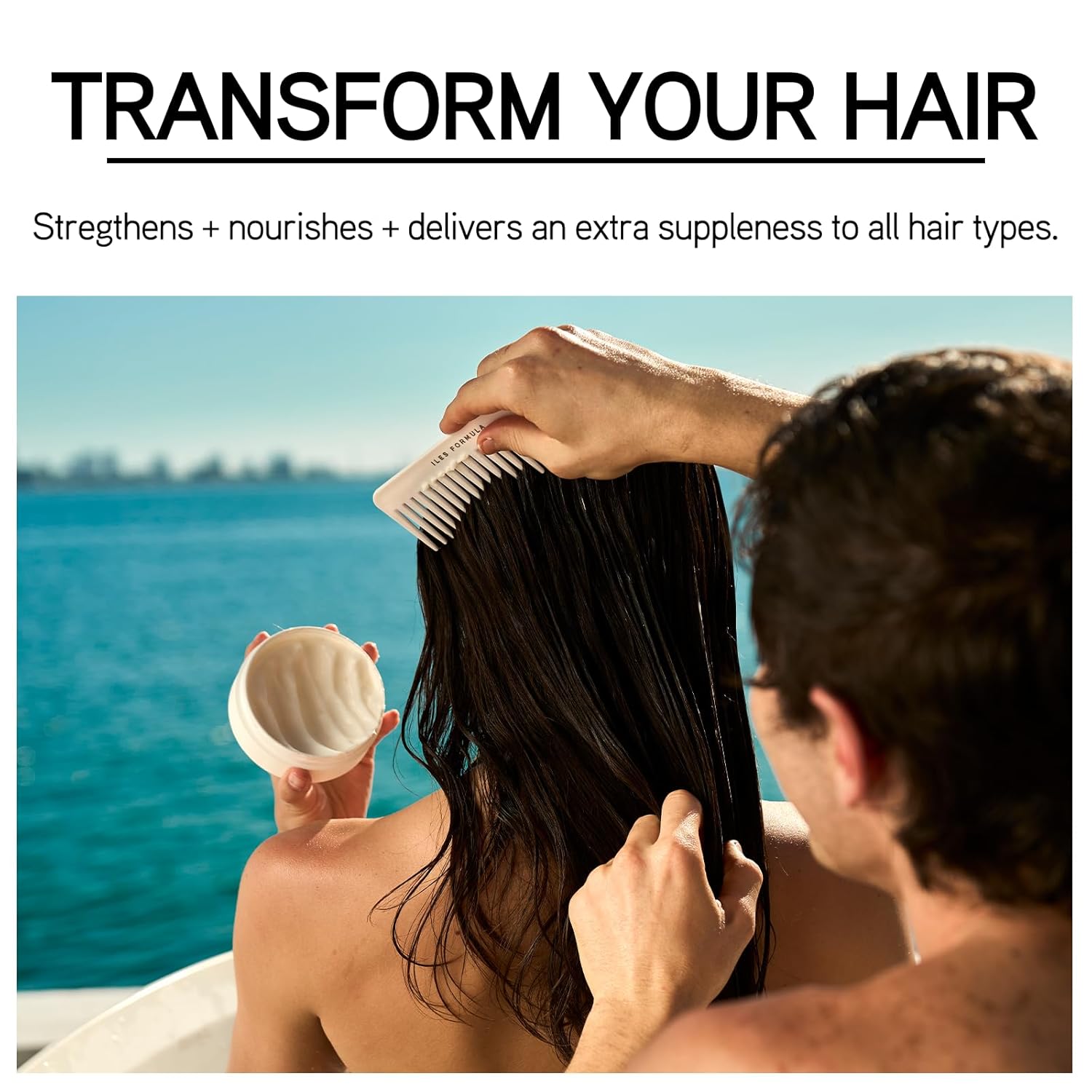 ILES FORMULA Hair Mask – Deep Conditioning Hair Treatment for Dry, Damaged, Frizzy Hair - Lightweight Hair Repair Mask with Tucuma Butter, Macroloba Seed, Vitamins B5 & E | Hydrating, Color-Safe