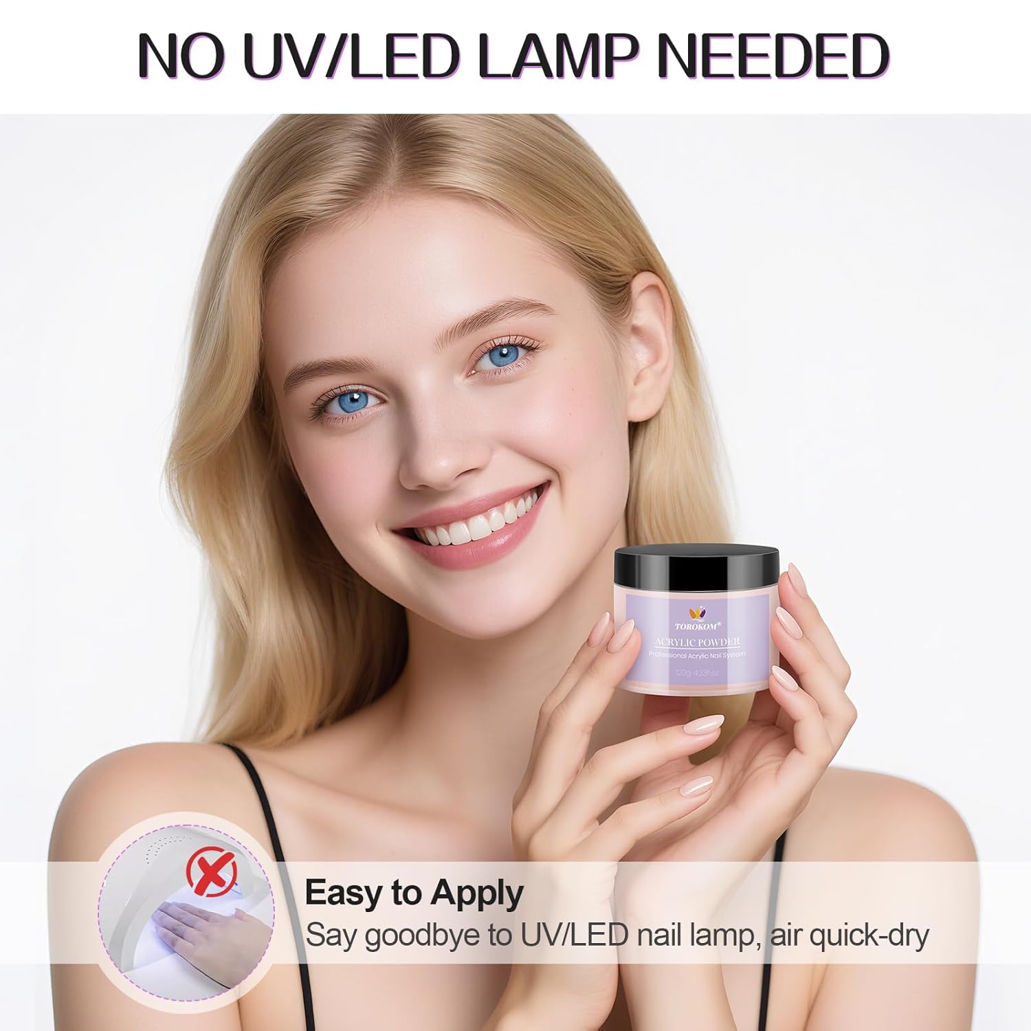 TOROKOM Dark Nude Acrylic Powder, 120g/4.23oz Acrylic Nail Powder Large Capacity Acrylic Dip Powder for Nails Acrylic Extension Powders, 3D Nail Carving, Long-Lasting, No Nails Lamp Required