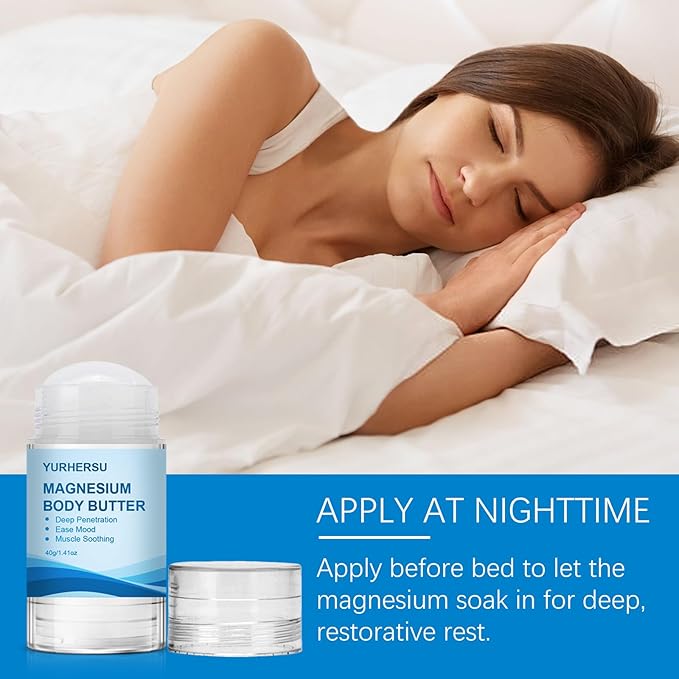 Magnesium Body Butter, Body Moisturizing Stick, Deeply Nourishing Soft Smooth Skin, Lightweight Delicate Texture Quickly Absorbed Non-sticky Reduce Stress For Skin Care
