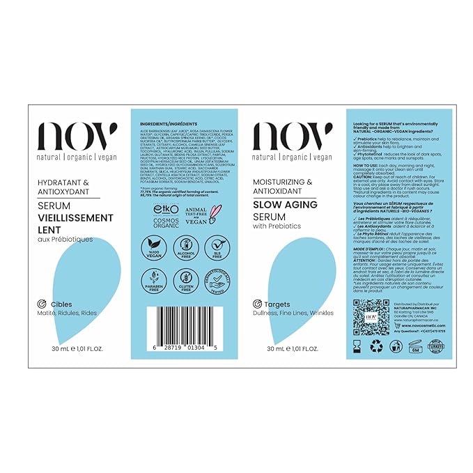 Slow Aging Serum - Anti Aging Face Serum to Combat Dullness, Fine Lines, Wrinkles - Collagen Boosting Face Moisturizer - All Skin Types - 1.01 oz