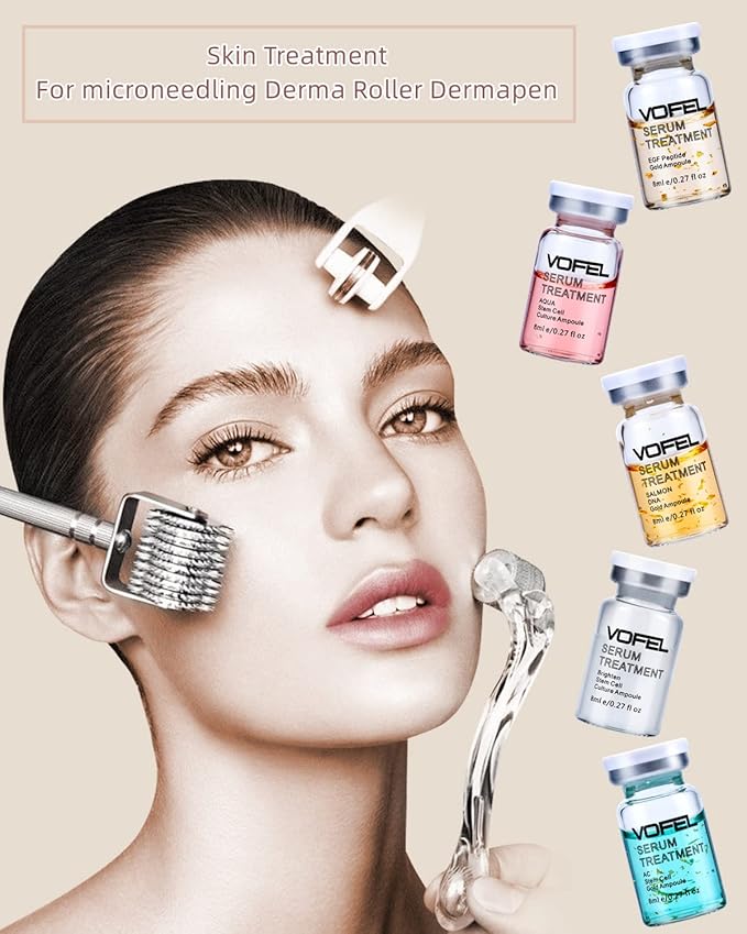 BB Glow Starter Kit BB Glow Serum for Microneedling Serum Ampoule Skin Treatment Kit 0.27oz 12 Vials