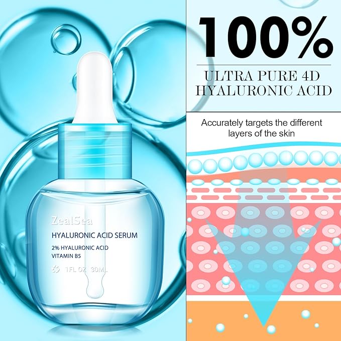 ZealSea Salicylic Acid Toner and Hyaluronic Acid Serum Bundle