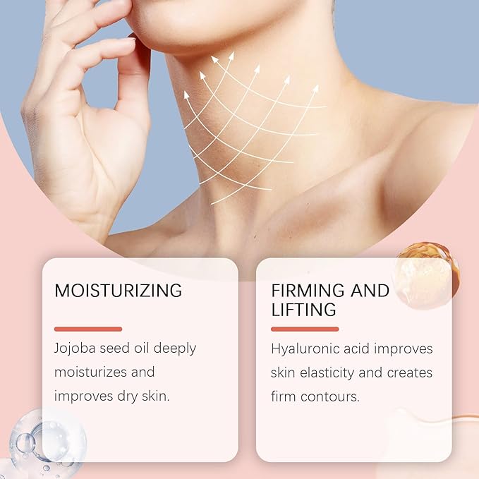 Retinol & Collagen Neck Facial Care Stick, Anti Aging Neck and Décolleté Firming Cream - Tighten and Hydrate Skin Day & Night Neck Tightening Cream Firm Repair Sagging Rejuvenates Skin
