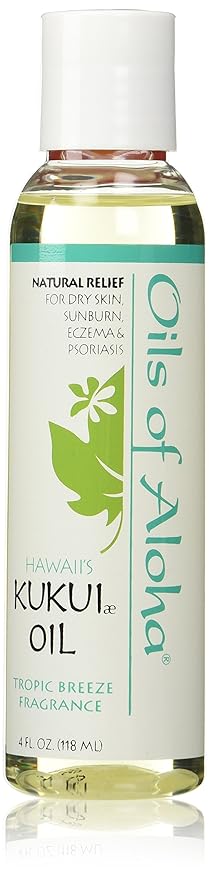 Oils of Aloha - Hawaii Kukui Nut Oil with Tropic Breeze Fragrance, 4 oz
