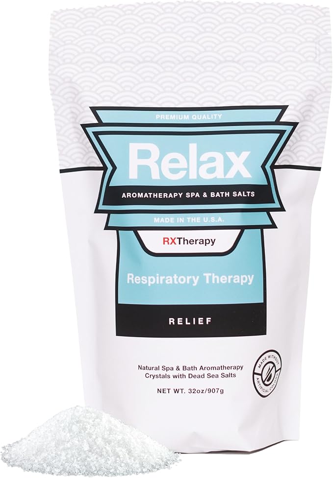 Relax Spa & Bath, Epsom & Dead Sea Salts, Aromatherapy Bath Salts for Hot Tub, Bath, or Spa, Infused with Magnesium, Respiratory Therapy