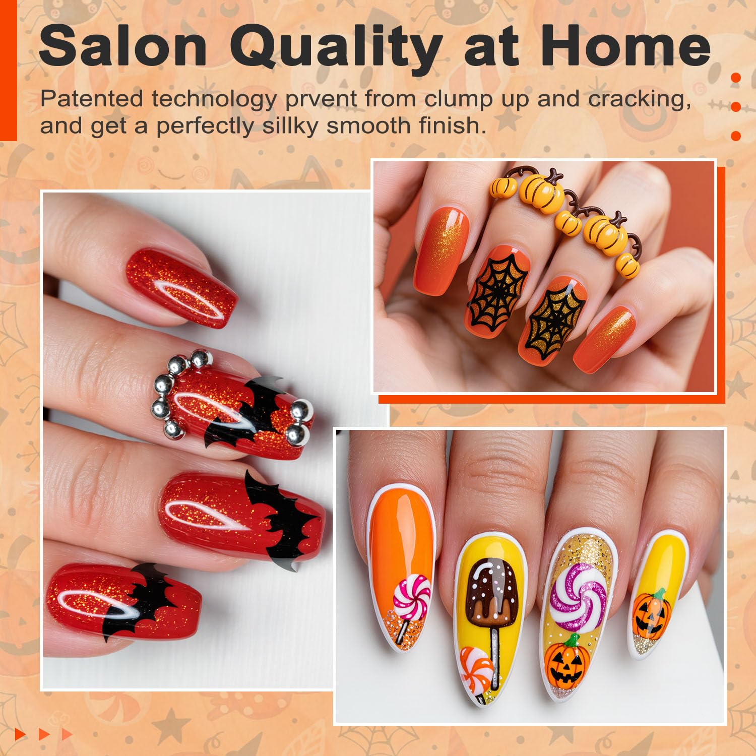 LAVENDER VIOLETS 22Pcs Dip Powder Nail Kit Starter - 16 Colors Halloween Glitter Powder Dipping Liquid Set with Base & Top Coat Activator for Dips Manicure M9601