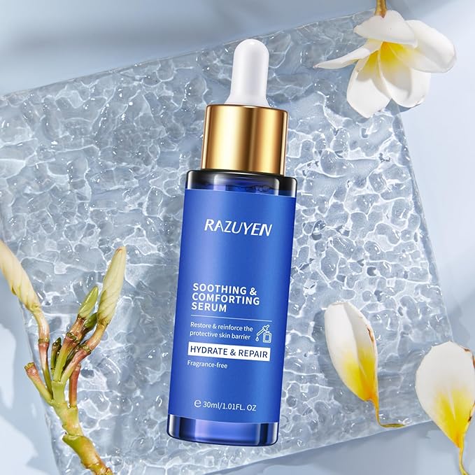 Soothing Collagen Serum for Face, Repair And Moisturize Skin, Anti Aging Face Serum for Women With Panthenol, Gentiana Scabra Root Extract, 1.01 FL OZ