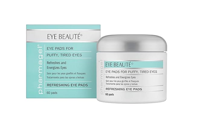 Pharmagel Complexe Eye Beaute Treatment Pads | Herbal Solution | Under Eye Bags and Puffy Eyes Treatment | Pads for Tired, Swollen, and Sagging Eyes - 60 Count