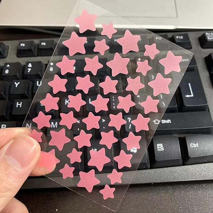 10 Sheets/Pack (400 Capsules) Pimple Patches for Face,Hydrocolloid Acne Patches Star Pimple Patches for Healing,Cute Star Face Stickers Zit Patch,Pore Cleansing Strips,Treatments and Masks (Pink)