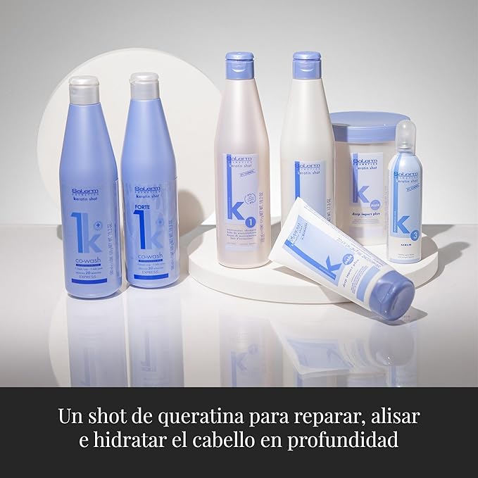 SALERM - Hydrating Hair Mask - Deep Impact Plus - 1000 ml - Deep Hair Hydration - For Use After Keratin Shot + Keramix Treatment - Smooth and Straight Hair