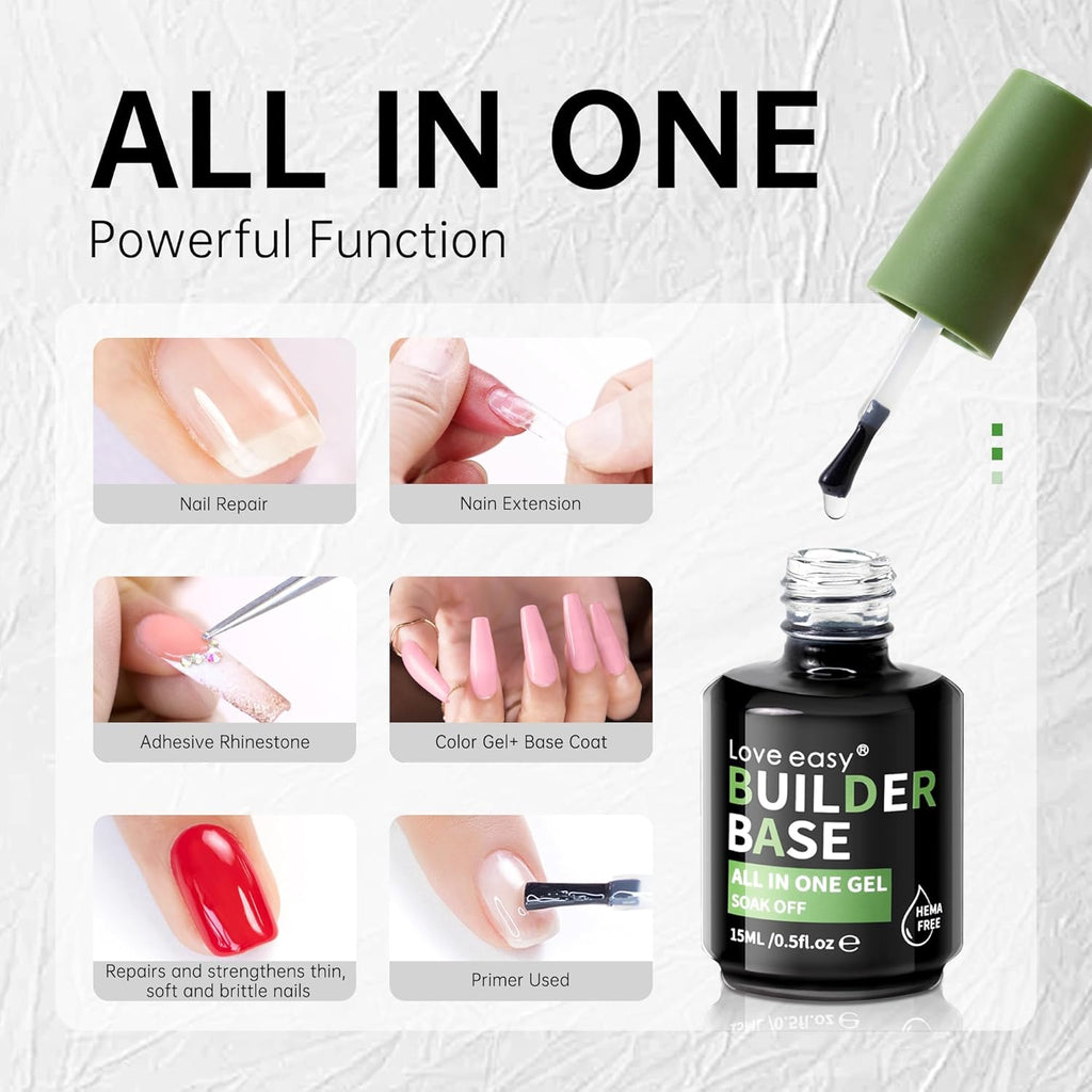 Salon-Grade Wooly Beige Builder Gel - Hypoallergenic Strong Base Coat | Long-Lasting Adhesion (30+ Days) for Professional Nails Gift for Women