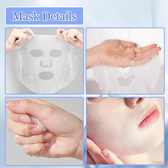 10 Pack Face Sheet Mask Skincare Set,Hydrating Facial Sheet Mask Skin Care Variety Kit,Moisturizing Sheet Facemask Skincare Collection Set for All Skin Types