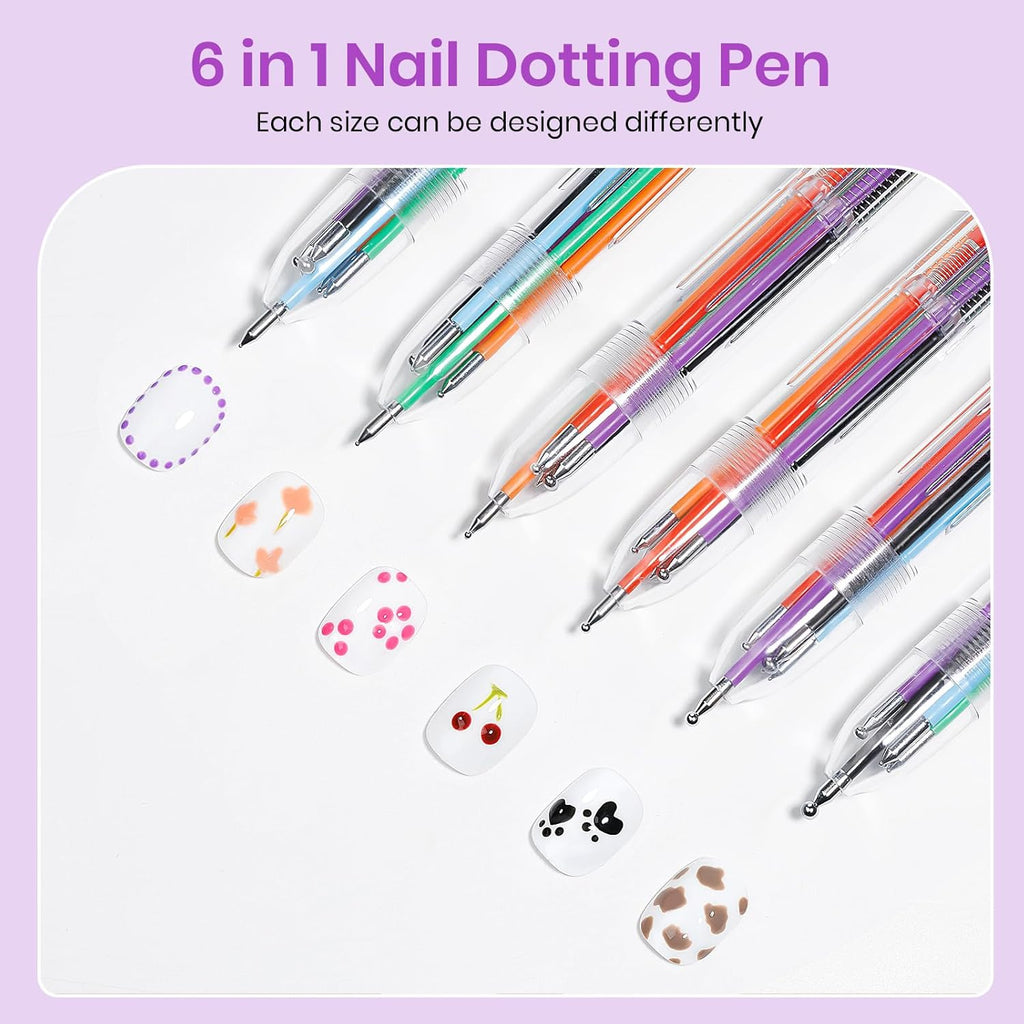 15g Rhinestone Nail Glue Set with 6 in 1 Nail Dotting Pen & Nail Gems and Charms, Super Strong, Gel Nail Glue, for Gems and Jewels Decoration, 3D Nail Art Gel, Gifts for Women Girls