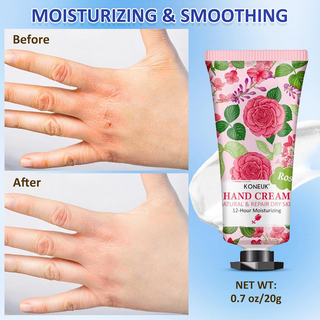 32 Pack Hand Cream Gift for Women, Bulk Hand Lotion Travel Size for Dry Cracked Hands, Mini Moisturizing Hand Cream for Mom Gifts, Teacher Gifts, Thank You Gifts and Bridal Shower Favors