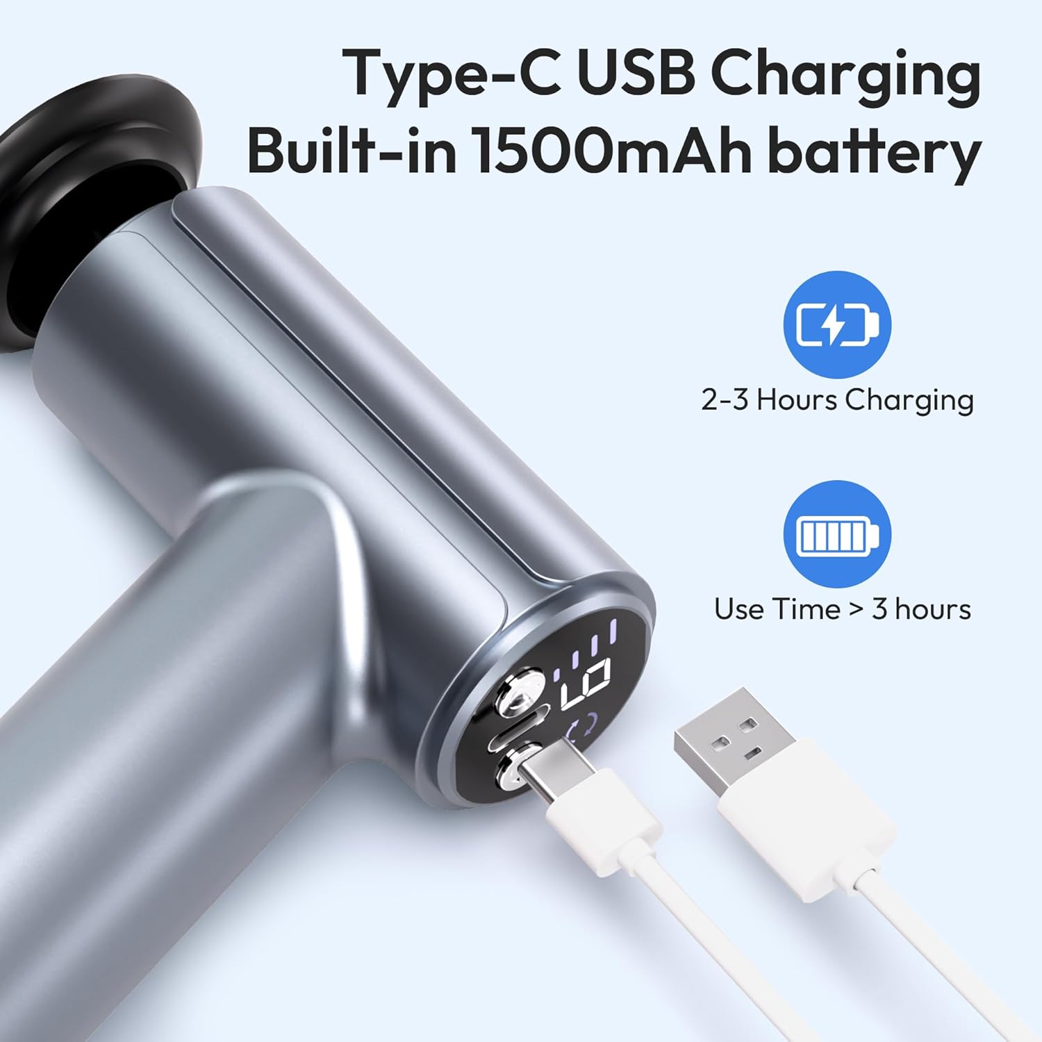 Electric Foot Callus Remover, 2-in-1 Rechargeable Portable Electric Foot File with 70pcs Sandpaper, Professional Pedicure Tools for Dead Skin, Hard Cracked, Dry Skin - Grey&Blue