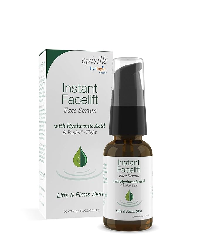 Hyalogic Instant Facelift Serum w/Hyaluronic Acid & Pepha Tight Formula to Lift, Firm & Tighten Skin - Lessens Fines Lines & Wrinkles - 1oz
