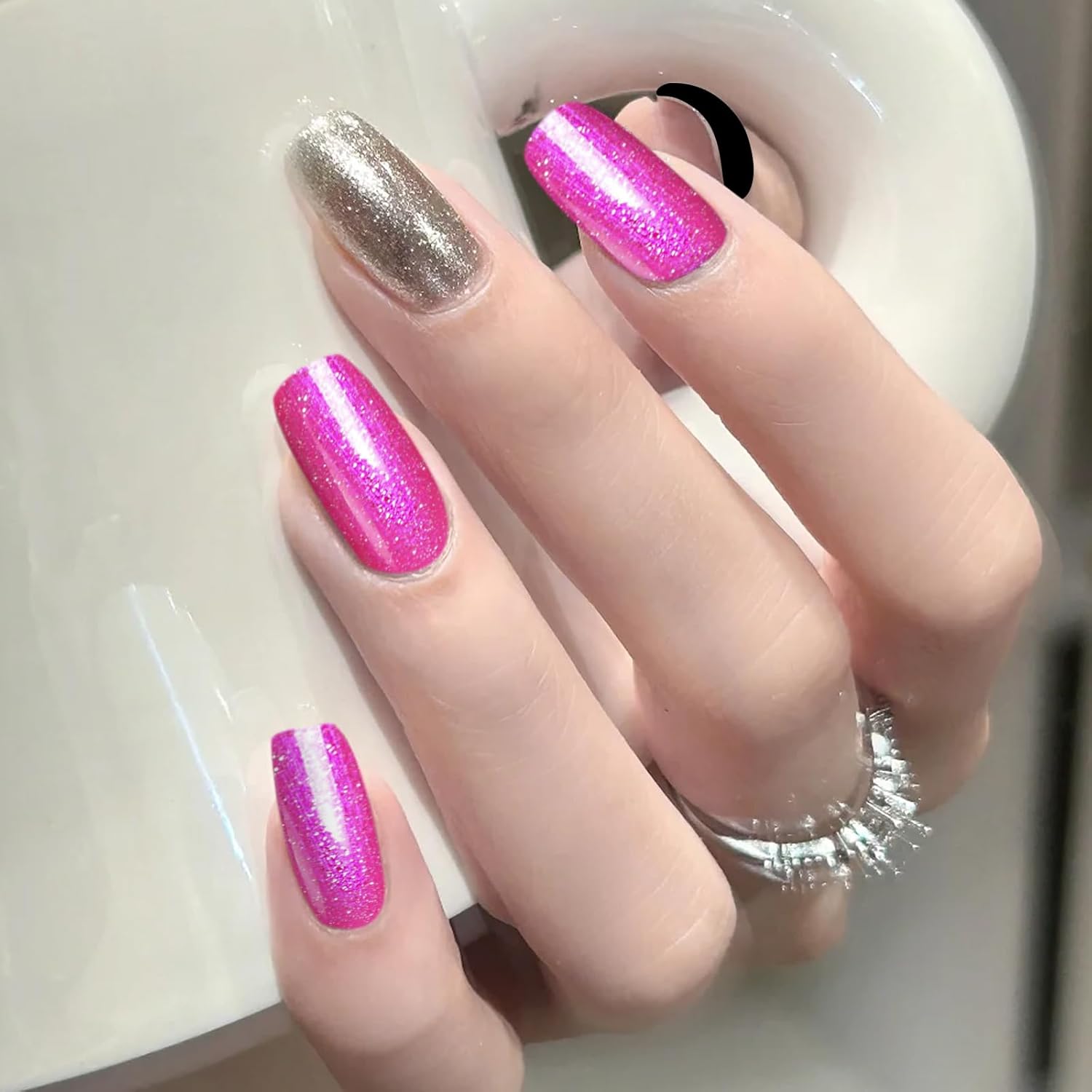 Major Dijit Quick Dry Nail Polish Pearl Magenta Pink Summer Nail Lacquer for Nail Art Regular Nail Polish 0.41 fl oz.