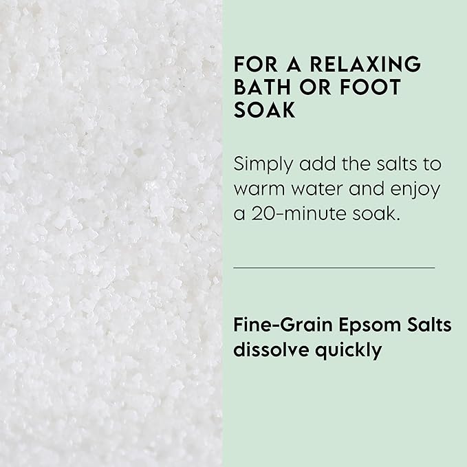Epsom Bath Salt, Magnesium Sulfate USP, Unscented, Fine Grain, 50 Pound Bag (Packaging May Vary)