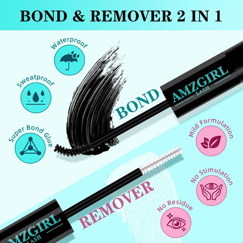 Lash Clusters Kit 200PCS 30D Eyelash Extension Kit D Curl Wispy Eyelash Clusters DIY Natural Individual Lashes Kits Lashes Extensions Kit with Lash Bond and Remover Eyelash Tweezer at Home