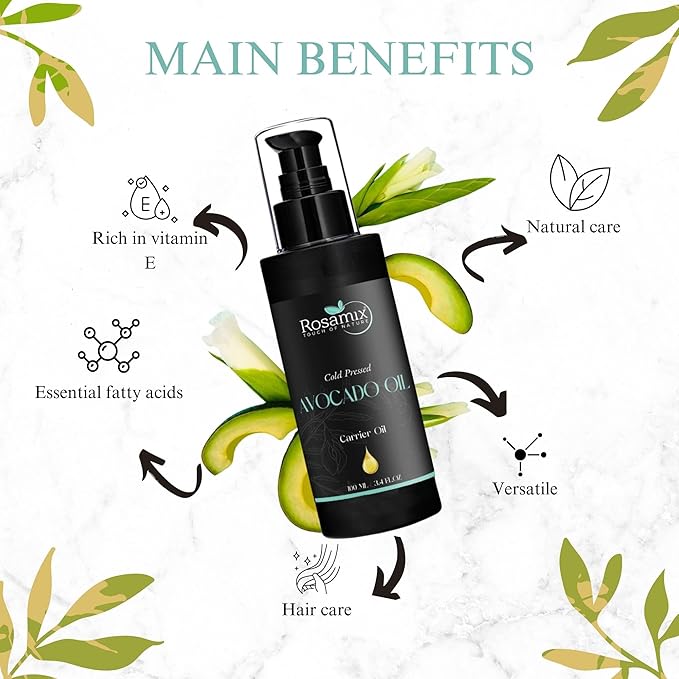 COLD PRESSED AVOCADO OIL - 100% Pure & Natural Carrier Oil For DIY Beauty - Face Skin & Hair.