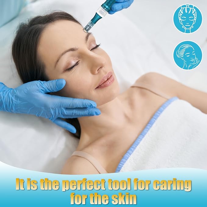 Home Use Microneedling Microneedle Skin Care Beauty Kit Tool for Face Hair Beard