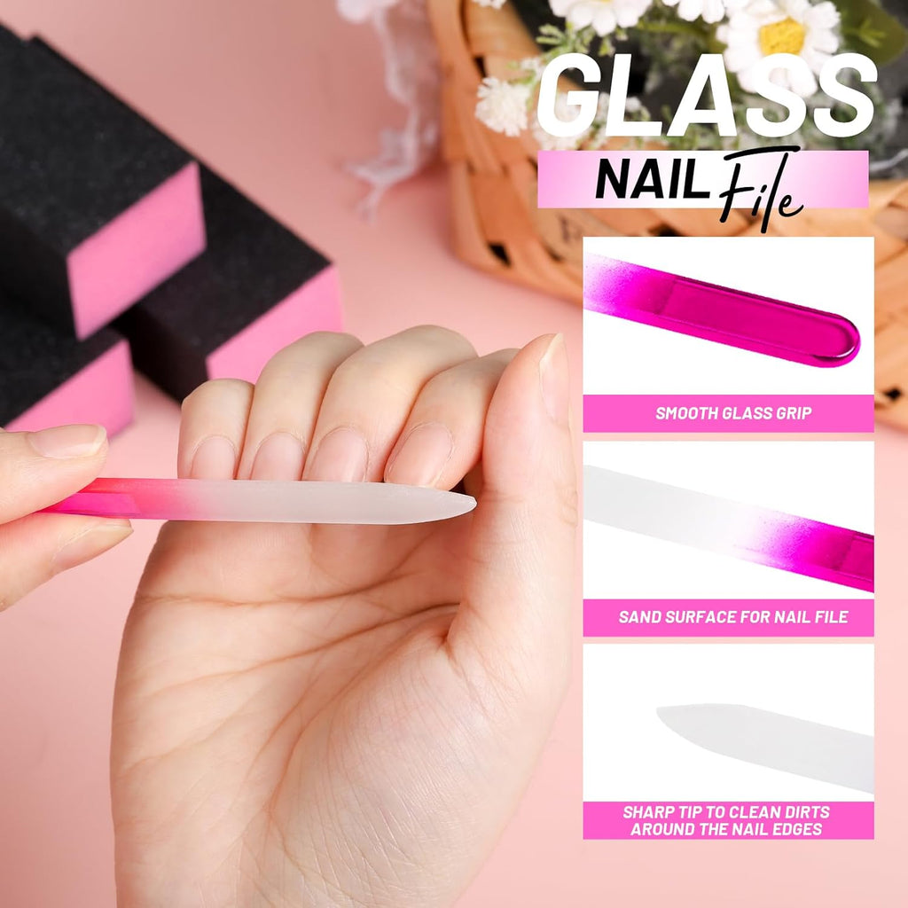 FANDAMEI Nail Buffers and Files, Nail Care Kit, Nail Cuticle Tools Set, Manicure Tools, Finger Nail File, Nail Buffer Block, Cuticle Nippers, Ingrown Toenail Tools